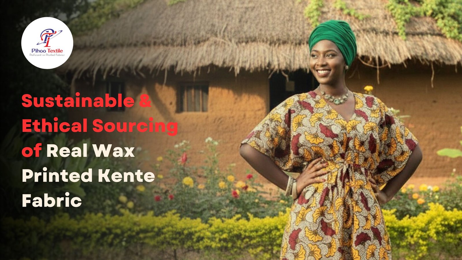 Sustainable & Ethical Sourcing of Real Wax Printed Kente Fabric